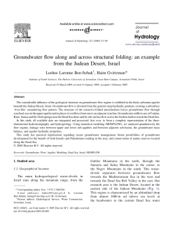 Groundwater flow along and across structural folding: an example