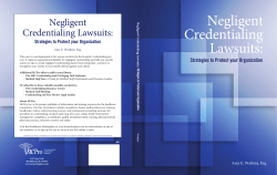 Negligent Credentialing Lawsuits
