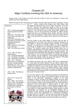 CH25 - Keller -Major Conflicts involving the USA