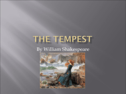 Background on The Tempest