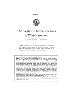 7-day 10-year low flows of Illinois streams.