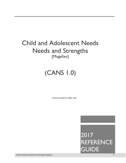 Child and Adolescent Needs Needs and Strengths (CANS 1.0)