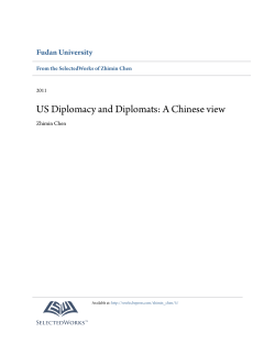 US Diplomacy and Diplomats: A Chinese view