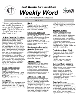 May 15, 2017 - Noah Webster Christian School