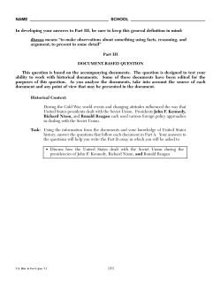 DBQ Kennedy Nixon Reagan and Soviet Union