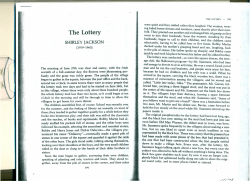 The Lottery - TeacherWeb