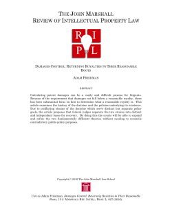 Damages Control: Returning Royalties to Their Reasonable Roots