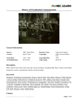 History of Presidential Communication