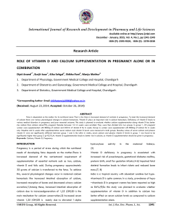 role of vitamin d and calcium supplementation in pregnancy alone or
