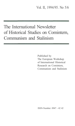The International Newsletter of Historical Studies on Comintern