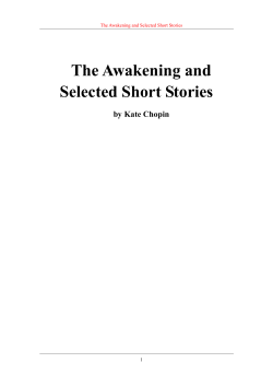 The Awakening and Selected Short Stories by Kate Chopin