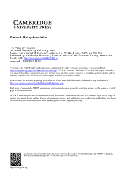 The Value of Freedom