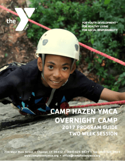 CAMP HAZEN YMCA OVERNIGHT CAMP