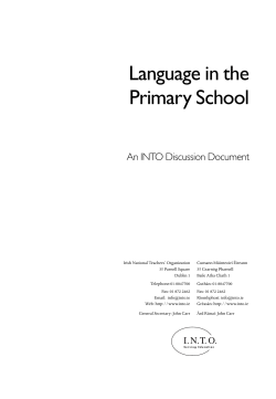 Language in the Primary School