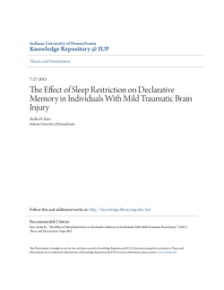 The Effect of Sleep Restriction on Declarative Memory in Individuals