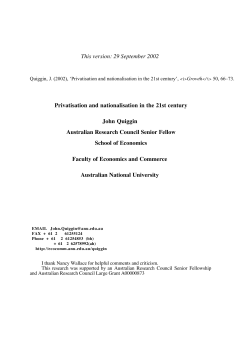 Privatisation and nationalisation in the 21st century