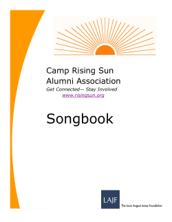 Songbook - Camp Rising Sun