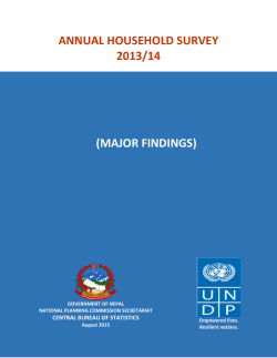 annual household survey 2013/14 (major findings)