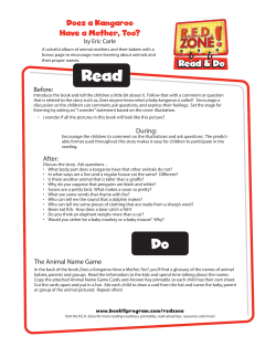 Does a Kangaroo Have a Mother, Too?