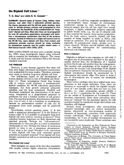 On Diploid Cell Linesl