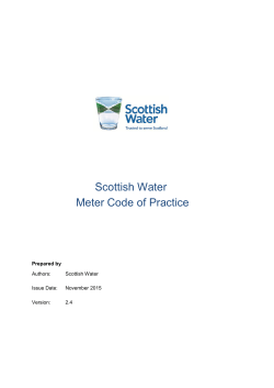 Scottish Water Meter Code of Practice