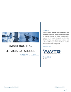 Smart hospital Services Catalogue