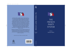 THE FRENCH PARTY SYSTEM