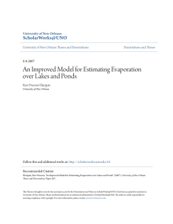 An Improved Model for Estimating Evaporation over Lakes and Ponds