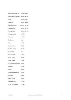 Khachapuri ( imeruli) 8 slices 8 Gel Khachapuri - Info