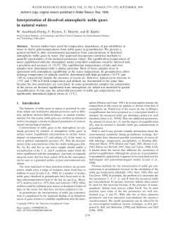 Interpretation of dissolved atmospheric noble gases in natural waters