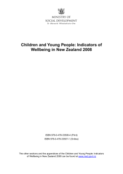 Children and Young People: Indicators of Wellbeing in New Zealand