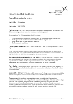 national unit specification: general information