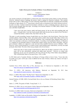 Stalin`s Portrayal in Textbooks of History Versus Historical Archives