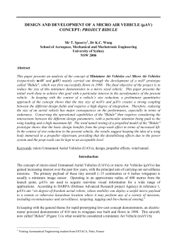 DESIGN AND DEVELOPMENT OF A MICRO AIR VEHICLE (&micro;AV