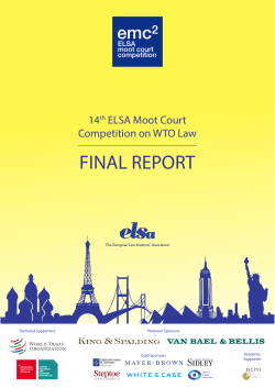 final report - The European Law Students` Association