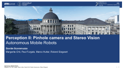 Perception II: Pinhole camera and Stereo Vision Autonomous