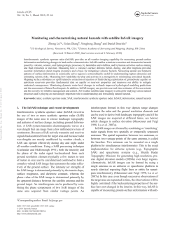 Monitoring and characterizing natural hazards with satellite