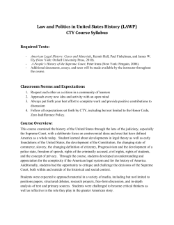 Law and Politics in United States History (LAWP) CTY Course