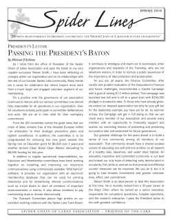 PASSING THE PRESIDENT`S BATON