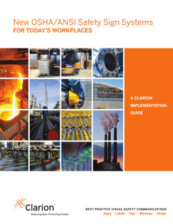 New OSHA/ANSI Safety Sign Systems