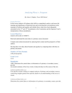 Analyzing Plessy v. Ferguson