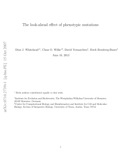 The look-ahead effect of phenotypic mutations