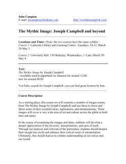 The Mythic Image: Joseph Campbell and beyond