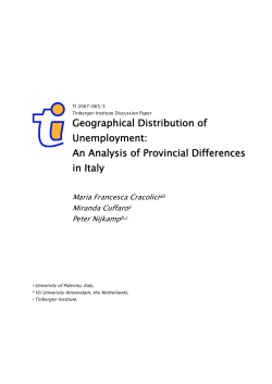 Geographical Distribution of Unemployment