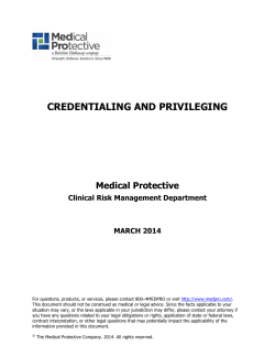 credentialing and privileging