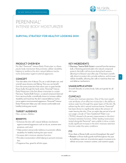 Perennial Moisturizer Product Information Page