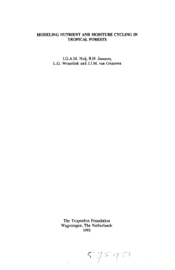 MODELING NUTRIENT AND MOISTURE CYCLING IN TROPICAL
