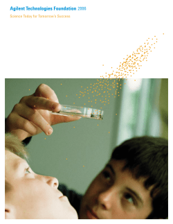 AGI_Agilent Technologies Foundation 2006.indd
