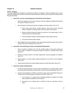 Chapter 16 Hillside Protection