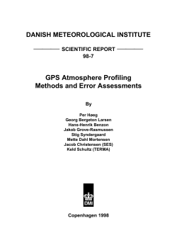 GPS Atmosphere Profiling Methods and Error Assessments